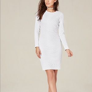 ⚡️REDUCED⚡️BEBE | Textured White Bodycon Dress